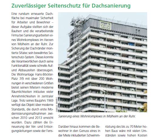 Gebäude Grün 2/2020 - Zuverlässiger Seitenschutz für Dachsanierung